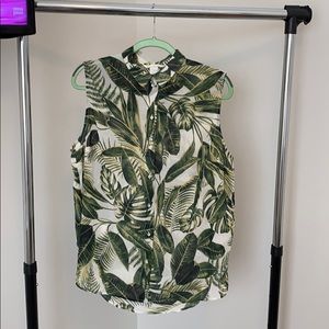 Tropical themed H&M tank top